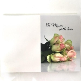 Pink Roses Folding Card x 25