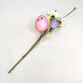 Egg Rabbit & Daisy Pick 22cm