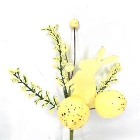 Yellow Egg & Rabbit Pick 20cm