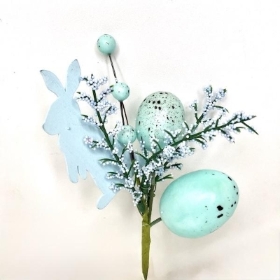 Blue Egg & Rabbit Pick 20cm