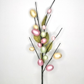 Pearlised Egg Stem 75cm