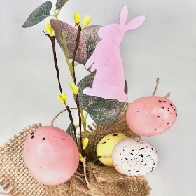 Eggs In Hessian Arrangement 21cm