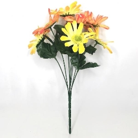 Orange Yellow Gerbera Bush 30cm