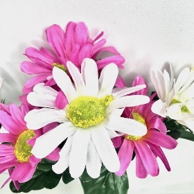 Pink White Gerbera Bush 30cm