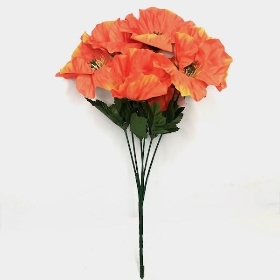 Orange Poppy Bush 35cm