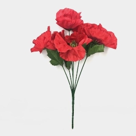 Red Poppy Bush 35cm 