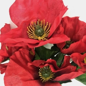 Red Poppy Bush 35cm 