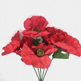 Red Poppy Bush 35cm 