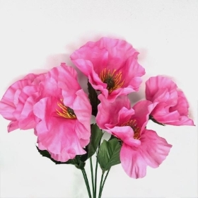 Pink Poppy Bush 35cm