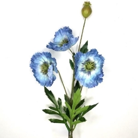 Blue Oriental Poppy 69cm