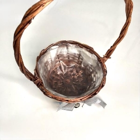 Natural Willow Loop Handle Basket 25cm