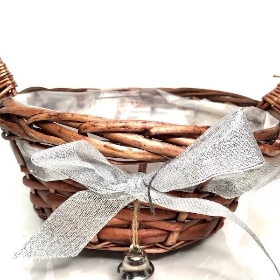 Natural Willow Loop Handle Basket 25cm