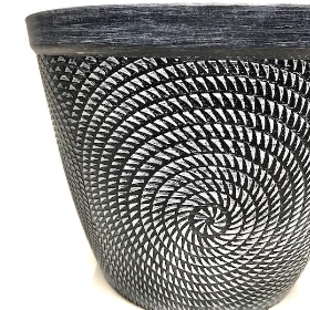 Grey Spiral Planter 23cm