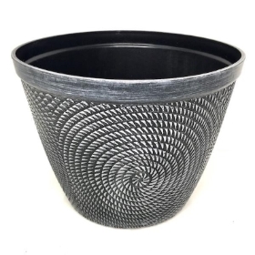 Grey Spiral Planter 23cm