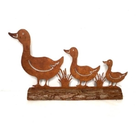 Rusty Walking Ducks 40cm