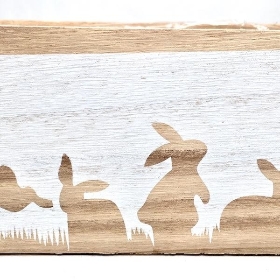 Wooden Bunny Trough 20cm