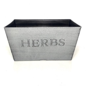 Grey Herb Window Box Planter 17cm