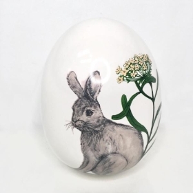 Egg Shape Easter Ornament Small Hare 16cm