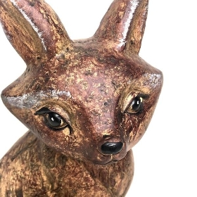 Brown Cement Fox Garden Ornament 18cm