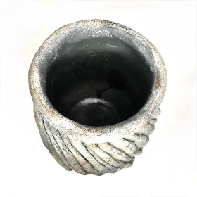 Grey Granite Twist Vase 17cm