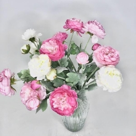 Pink & White Darcy Ranunculus Arrangement 48cm