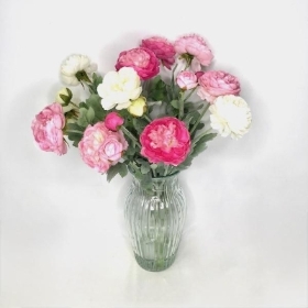 Pink & White Darcy Ranunculus Arrangement 48cm