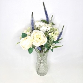 White & Purple Gracie Vase Arrangement 48cm