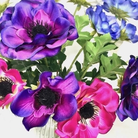 Pink & Purple Darcy Anemone Arrangement 48cm