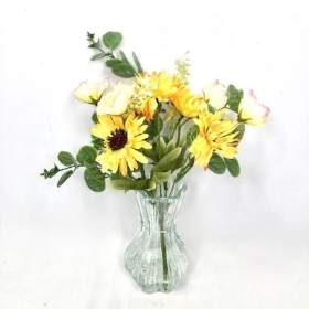 Yellow Jazlyn Vase Arrangement 30cm