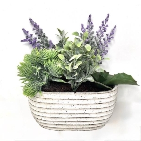 Lavender & Thistle Pot 25cm