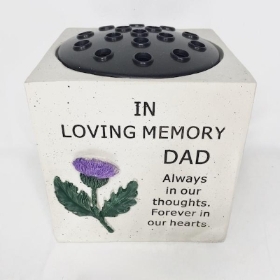 In Loving Memory Dad Thistle Pot 15cm