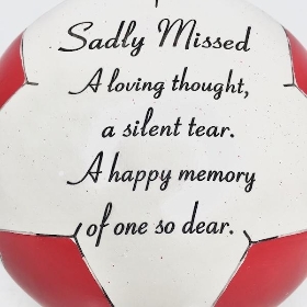 Red Football Memorial 16cm