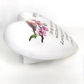 Special Nan Robin Ivory Heart 15cm