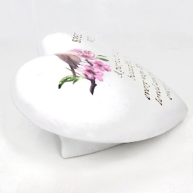 Special Wife Robin Ivory Heart 15cm