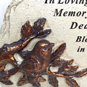 In Loving Memory Son Bird Plaque 14cm