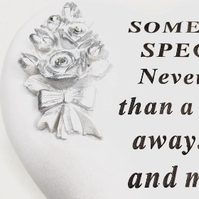 Someone Special Silver Roses Heart 13cm