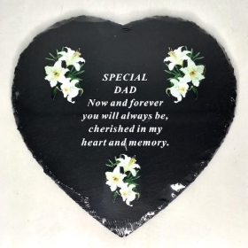 Special Dad Heart Slate 20cm