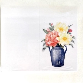 Flower Vase Folding Card x 25