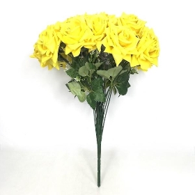 Yellow Velvet Rose bush 39cm