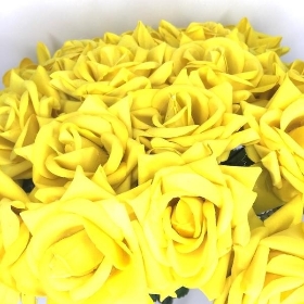 Yellow Velvet Rose bush 39cm