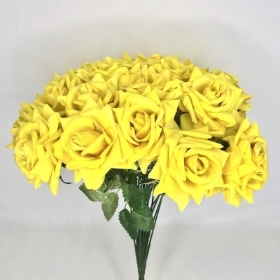 Yellow Velvet Rose bush 39cm