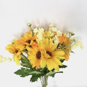 Yellow Gerbera & Daisy Bush 33cm