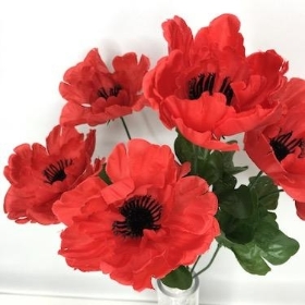 Red Poppy Bush 35cm