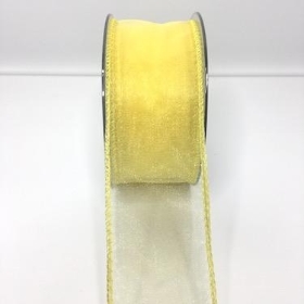 Yellow Organza Ribbon 50mm