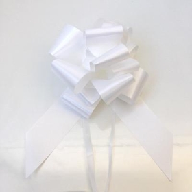 20 x White Pull Bow 50mm