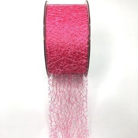 Fuchsia Deco Web Ribbon 50mm