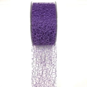 Purple Deco Web Ribbon 50mm