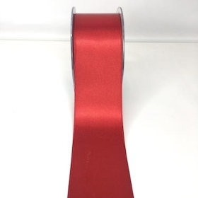 Deep Red Satin Ribbon 50mm