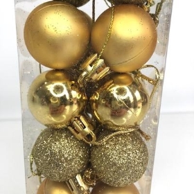 Gold Bauble 3cm x 24