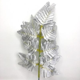 Silver Leather Leaf 46cm x 6